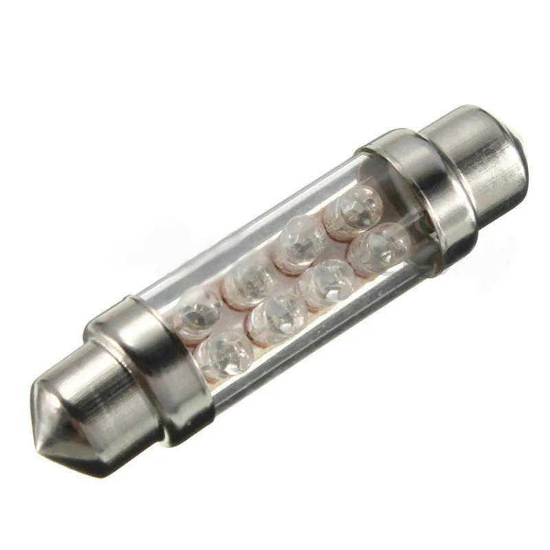 4pcs 42mm 8 LED Blue Car Vehicle C5W 239 Interior Light Festoon Wedge Dome Reading Lamp Bulb for Auto Super Bright Light