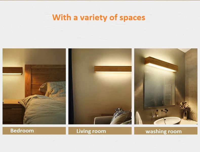  LED Solid Wood Wall Lamp (4)