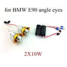 best selling 2Pcs 10WX2 LED Angel Eyes light White H8 Car Bulbs For BMW E90 E91 marker lamp high quality