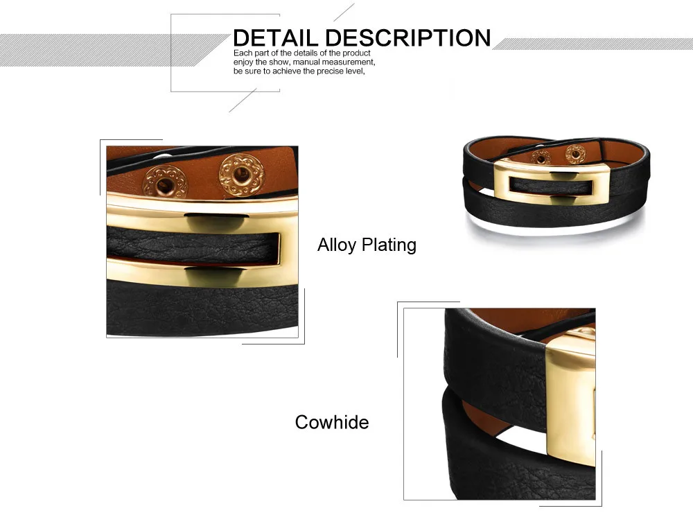 OPK женские кожаные браслеты, повседневные черные/коричневые/леопардовые цвета, двухслойная кожа, женские спортивные украшения, браслет PH1005