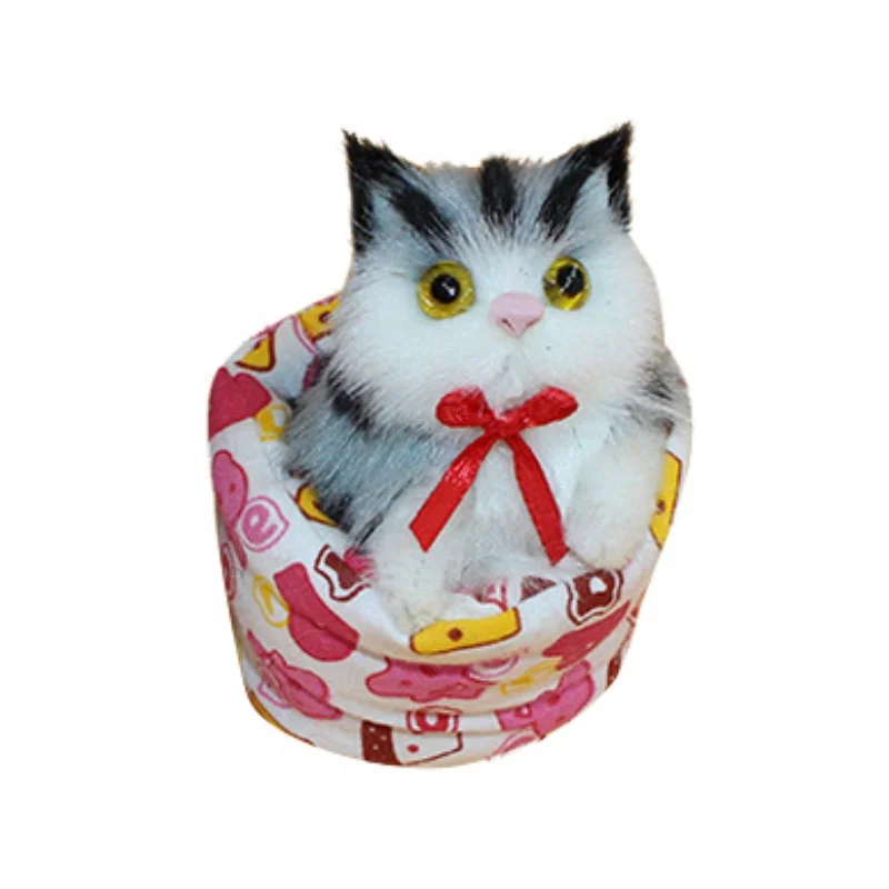 

1 Pcs Super Kawaii Simulation Cats In The Cup Plush Toys Kittens Stuffed Doll Kids Room Decoration Birthday Gifts 7*8*10cm M8