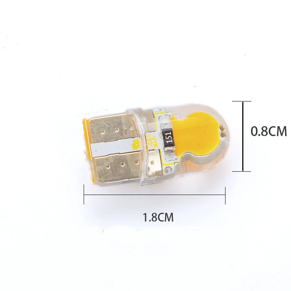10 шт./лот T10 cob габаритные огни светодиодные CANBUS W5W 168 501 194 12 В лампы для салона