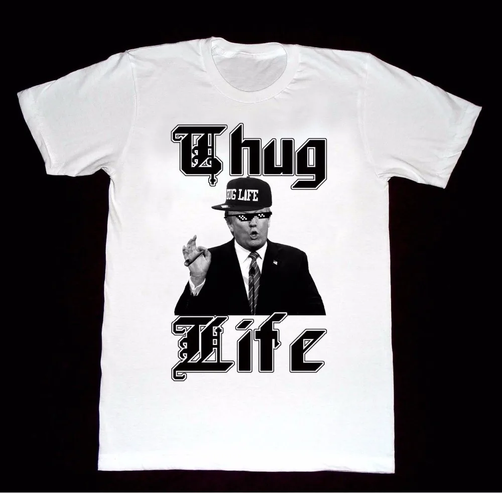 2018 Best T Shirts DONALD TRUMP THUG LIFE Tshirt 32 Shirt Meme Pepe