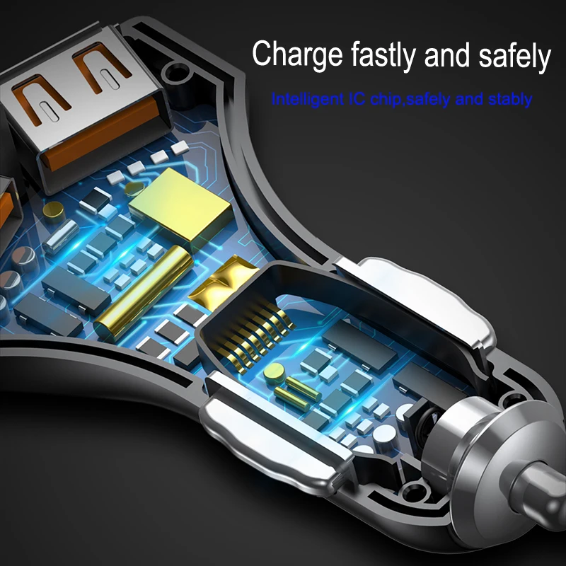 Baseus Quick Charge 3,0 Dual USB Автомобильное зарядное устройство 5V3A QC QC3.0 Turbo Быстрая автомобильная зарядка зарядное устройство для мобильного телефона для iPhone X Xiaomi Mi 9