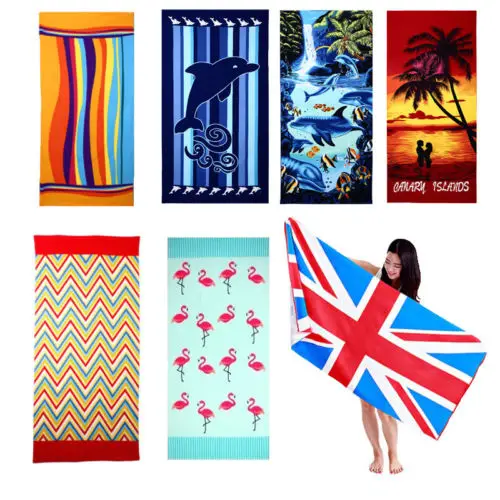 

New Travel Holiday Beach Print Towel 180*100cm Quick Drying Swimming Body Wrap Absorbent Towel Mat