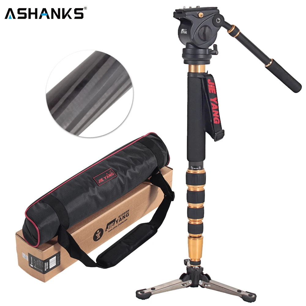 JIEYANG JY0506C Carbon Fiber Professional Monopod Light weigh For Video