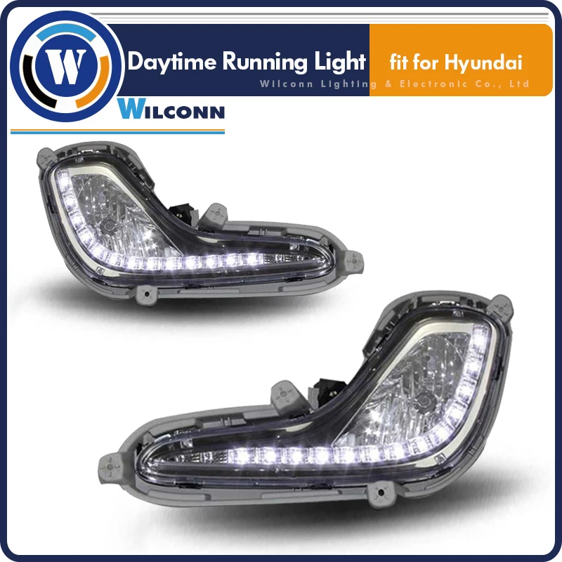 DRL LED Daytime Running Lights For Hyundai Accent Fog Lamp Styling