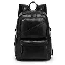 ETN сумка Горячая бренд высокого качества мужской кожаный рюкзак мужской черный простой Повседневный дорожные сумки для ноутбука Студенческая школьная сумка