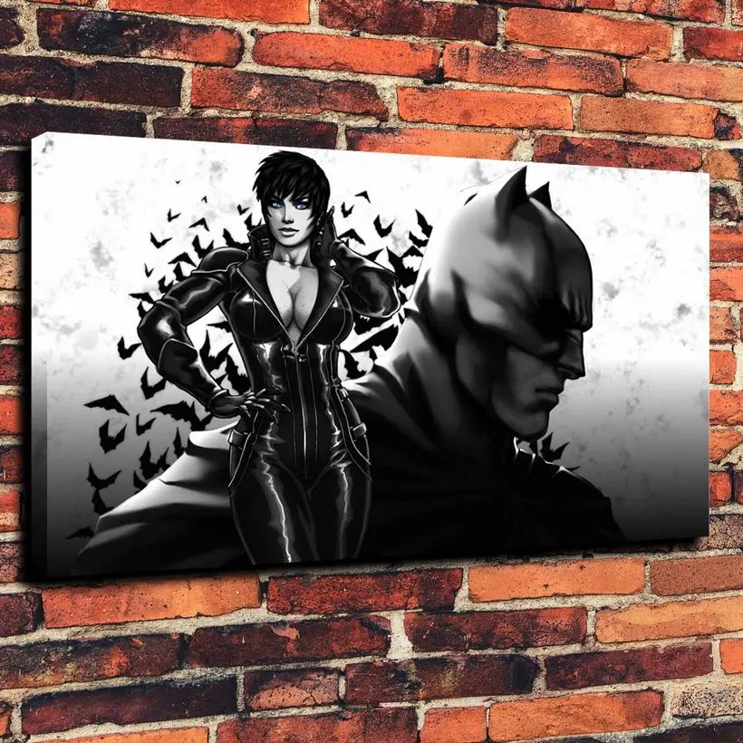 Art Oil Painting Print On Canvas Home Decor The Batman Framed