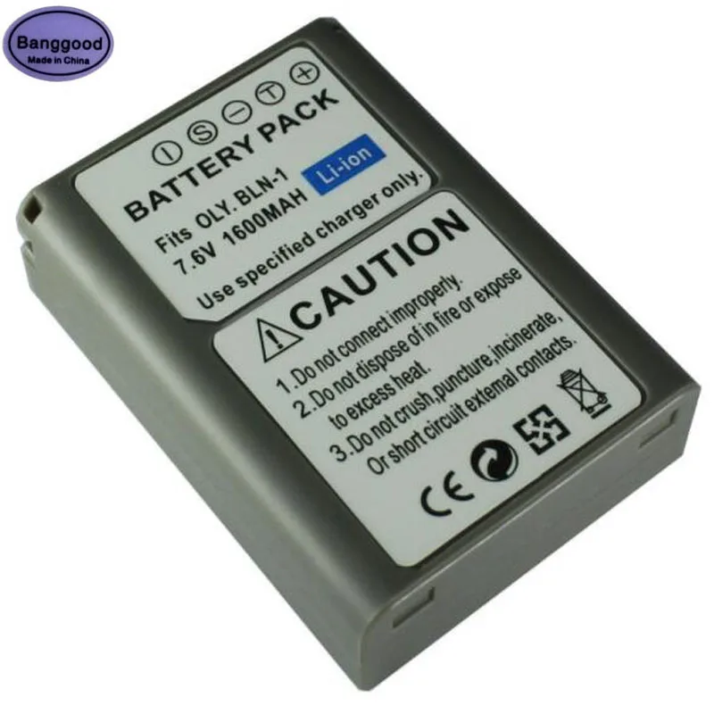 7.6V 1600mAh PS BLN1 PS BLN1 PSBLN1 Digital Camera Battery Pack For OLYMPUS E M5 EM5 OMD OM D E