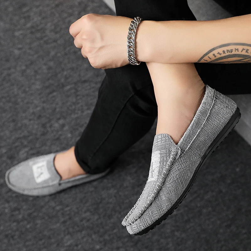 

Male peas casual shoes summer canvas shoes one pedal lazy shoes