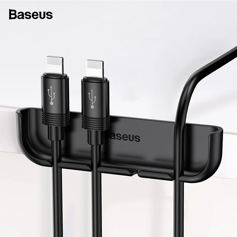 Baseus USB кабель Органайзер управление намотки протектор провода шнур держатель закаленная пленка инструмент для установки для iPhone XS Max XR X