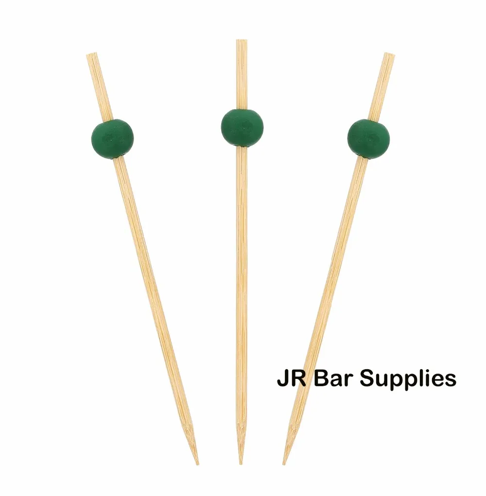 Коктейльный бамбуковый шар pick 4,7" бамбуковый шар pick s-Pack 100-синий/зеленый/желтый/белый/красный