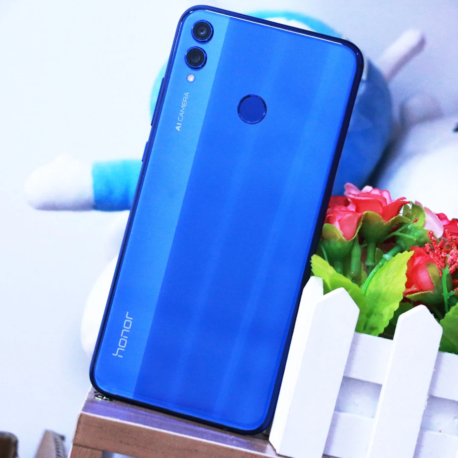 Мобильный телефон Honor 8X с глобальной ПЗУ, экран 6,5 дюйма, аккумулятор 3750 мАч, двойная задняя камера 20 МП, многоязычный смартфон