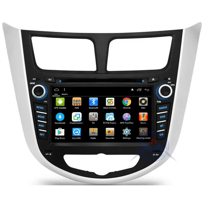 Discount Android 9.0 Quad Core 2Gb RAM Car radio player For Hyundai Solaris Accent Verna car dvd gps navigation multimedia BT wifi map 1