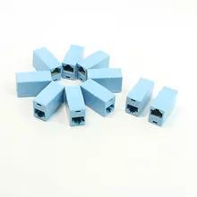 RJ45 F/F LAN Сетевой Инлайн Splitter Extender Муфты Синий 10 ШТ.