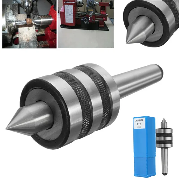 

MT2 Precision Rotary Live Center Morse Taper 2MT Triple Bearing Lathe Medium Duty for High Speed Turning CNC Work