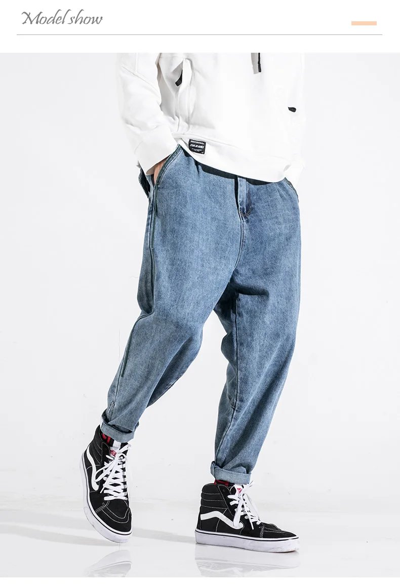 2019 haren мужские джинсы из хлопка высокое качество вышивка джинсовые черные джинсы мужские хип-хоп свободные классические брюки большого