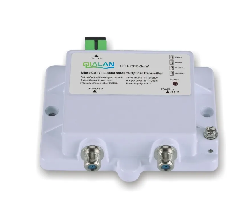 

FTTH CATV+STA-IF Micro Optical Transmitter OTH-2013-3mW 47-2150MHz 1310nm single mode 12V DC Micro Optical Transmitter