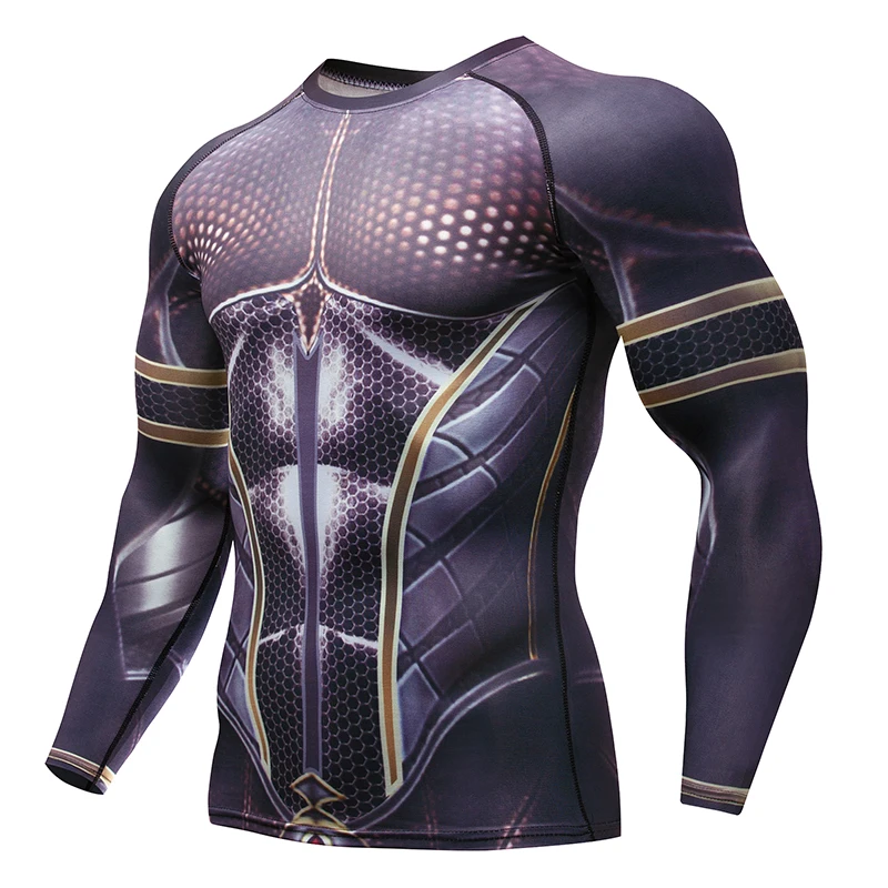 

Men's Fitness Bodybuilding T-shirts Gyms Running Tights Rashgard T Shirt Men Black Panther T Shirts Compression Shirt Crossfit