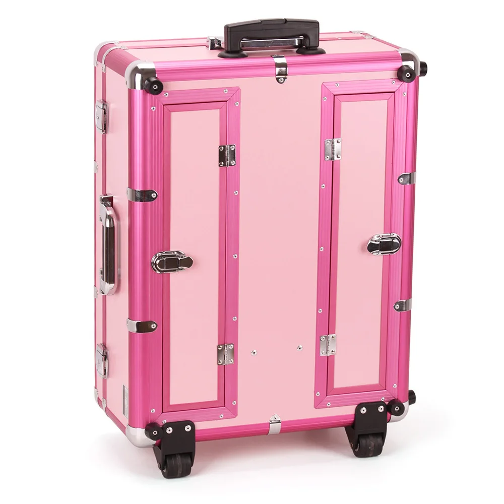 TENSUNVIS Factory PINK Pro Studio Makeup Artist Cosmetic Rolling Case LED Light Trolley with MP3 player TENSUNVIS Factory PINK Pro Studio Makeup Artist Cosmetic Rolling Case LED Light Trolley with MP3 player