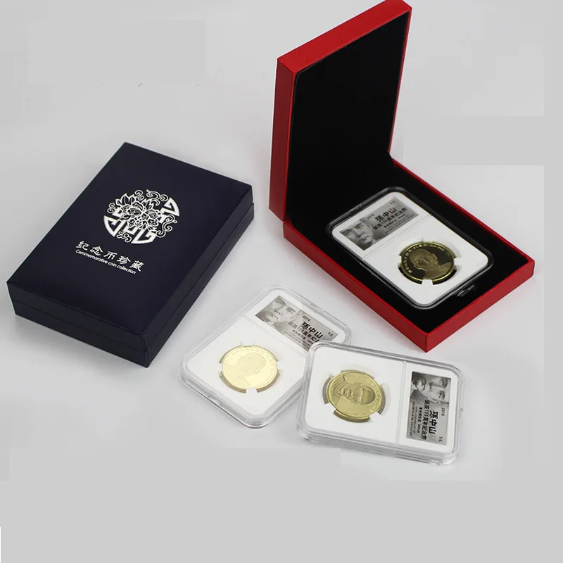 Прямая посадка градуированная плита упаковка картонная Памятная коллекция монет