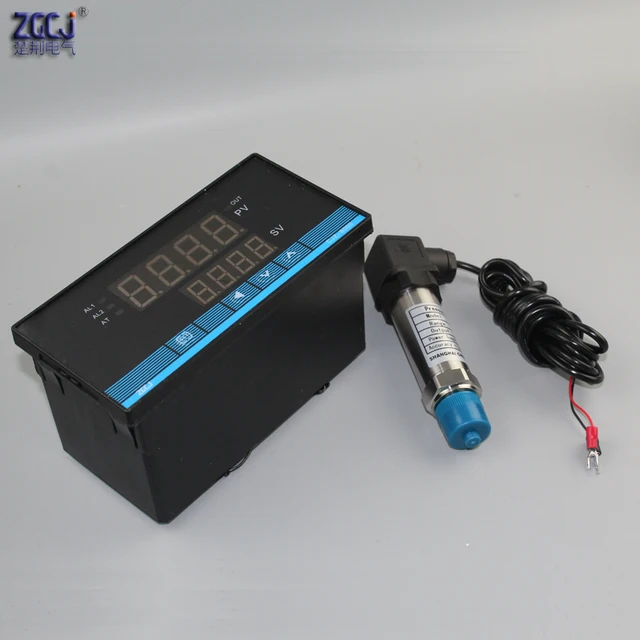 0 60Mpa , 4 20mA digital pressure controller manometer with pressure sensor transmitter digital