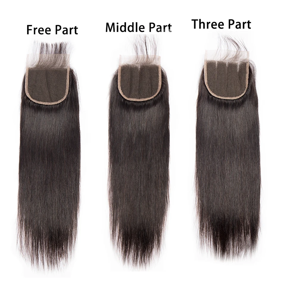 Volys Virgo Peruvian Straight Hair Bundles With Closure 3 Bundle Remy Weave Human Hair Bundles With Closure 4 pcs/lot