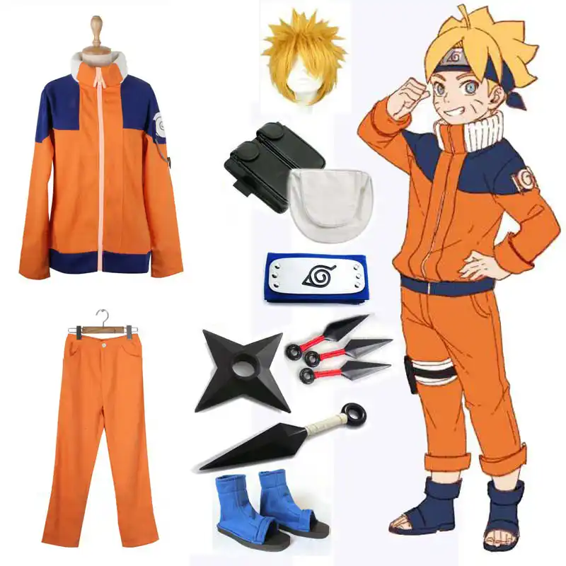 ¡Oferta! disfraz de Naruto Uzumaki Naruto de primera generación, conjunto completo de disfraz de