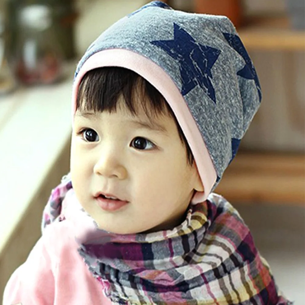 Baby Winter Beanie Unisex Kids Boy Girl Warm Cute Hooded Cap Star