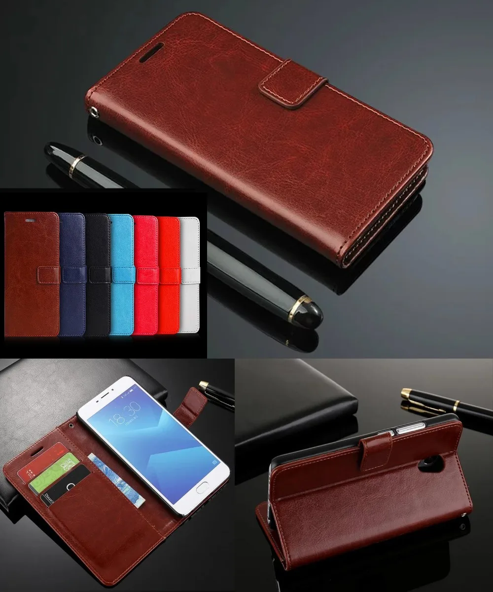 Роскошный кожаный чехол кошелек в стиле ретро с подставкой для Meizu Note 9 X8 s на M5 M6