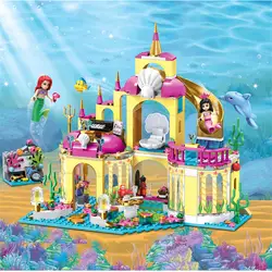 Друзья для девочек 41063 принцесса Русалка Ариэль подводный дворец детские конструкторы наборы игрушек совместимы с для девочек