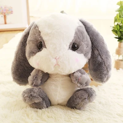 55 см 5 цветов Мультфильм плюшевый рюкзак с кроликом японский каваи кролик рюкзаки плюшевые куклы для девочек очень мягкие - Цвет: Серый