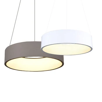 

Modern Round Led Pendant Lights Ring Nordic Simple Lamp Iron Living Room Office led Hanging Lighting Fixtures Gray/White/Blue