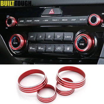 

For Kia Sportage Ql 2017 - 2020 Aluminum Switch Knobs Heater Climate Control Buttons Dials A/C Air Con Cover Ring Decoration 4pc