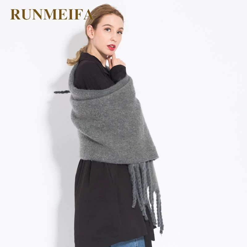 Роскошный бренд 2019 Женская шаль шарф осенне зимний женский модный акриловый