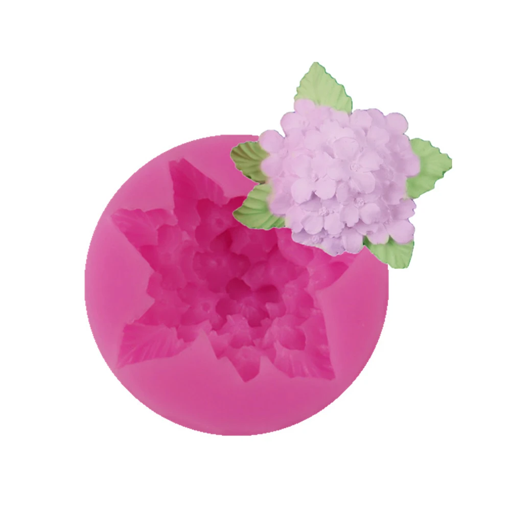 

Hydrangea silicone pink fondant mold chocolate cake mold decoration mold baking