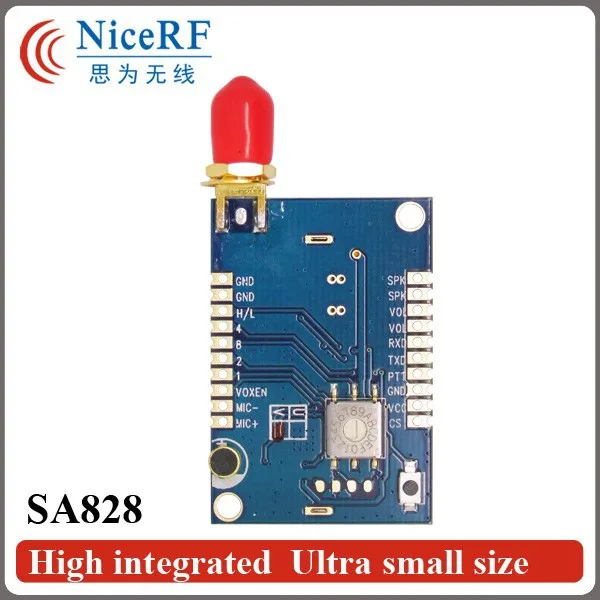 2 шт./лот NiceRF все-в-одном SA828 u-диапазон 400-480 МГц модуль рации