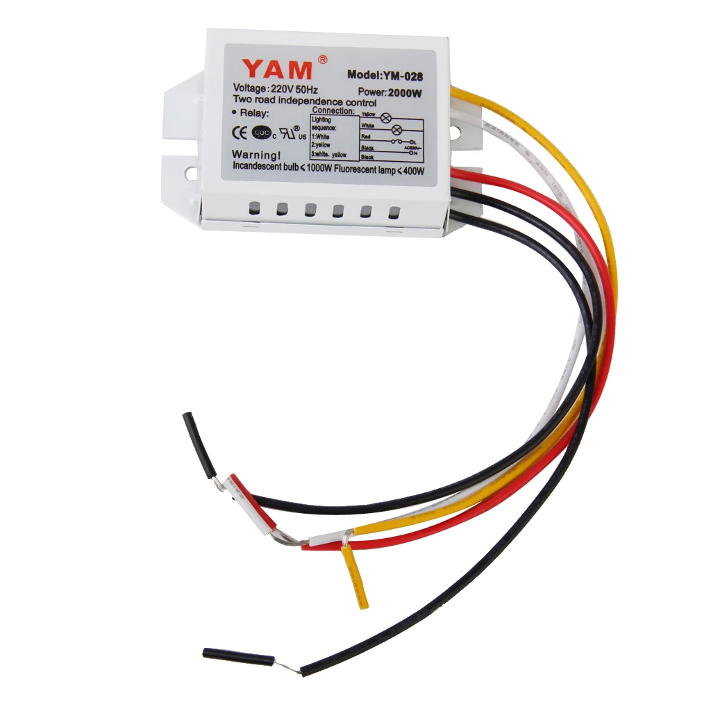 Digital Subsection Switch 2 Way 3 Section Lighting Control Switch AC 220V