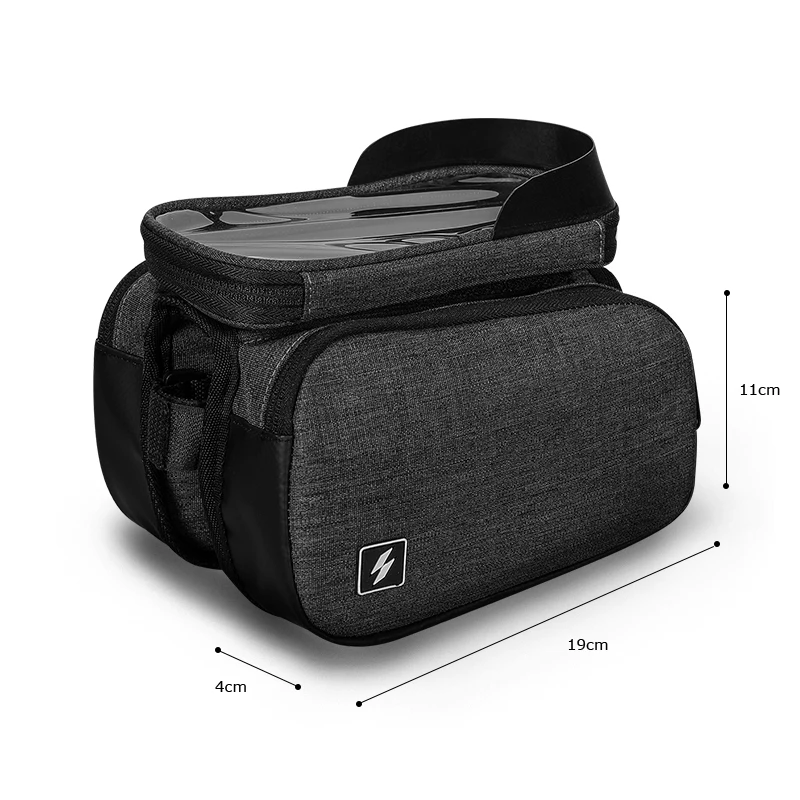 Top Sahoo 122007 Touch Screen Bike 6.5in Cell Mobile Phone Bag Front Frame Top Tube Cycling Pouch Double Side Bicycle Pannier 2