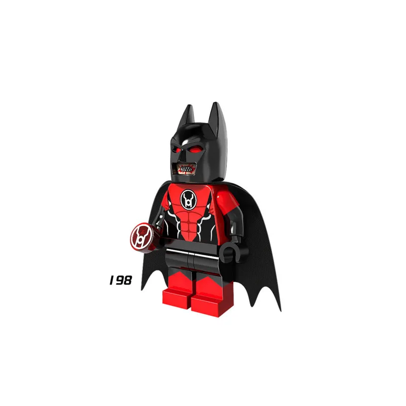 

Single Sale Super Heroes Star Wars 198 Red Lantern Batman Mini Building Blocks Figure Bricks Toys gift Compatible Legoed Ninjaed