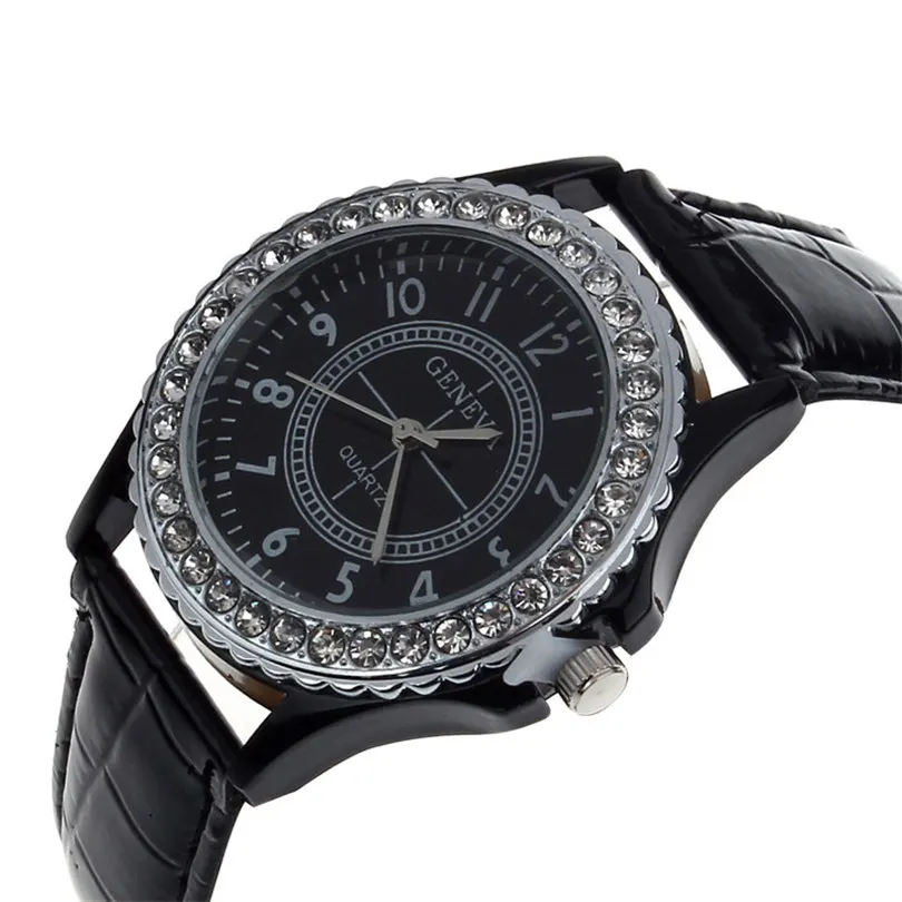 2019 Luxury Men Watch Leather Geneva Crystal Dial Analog Wrist Watch Bracelet Quartz Hour BKStainless Steel #4M14 (7)