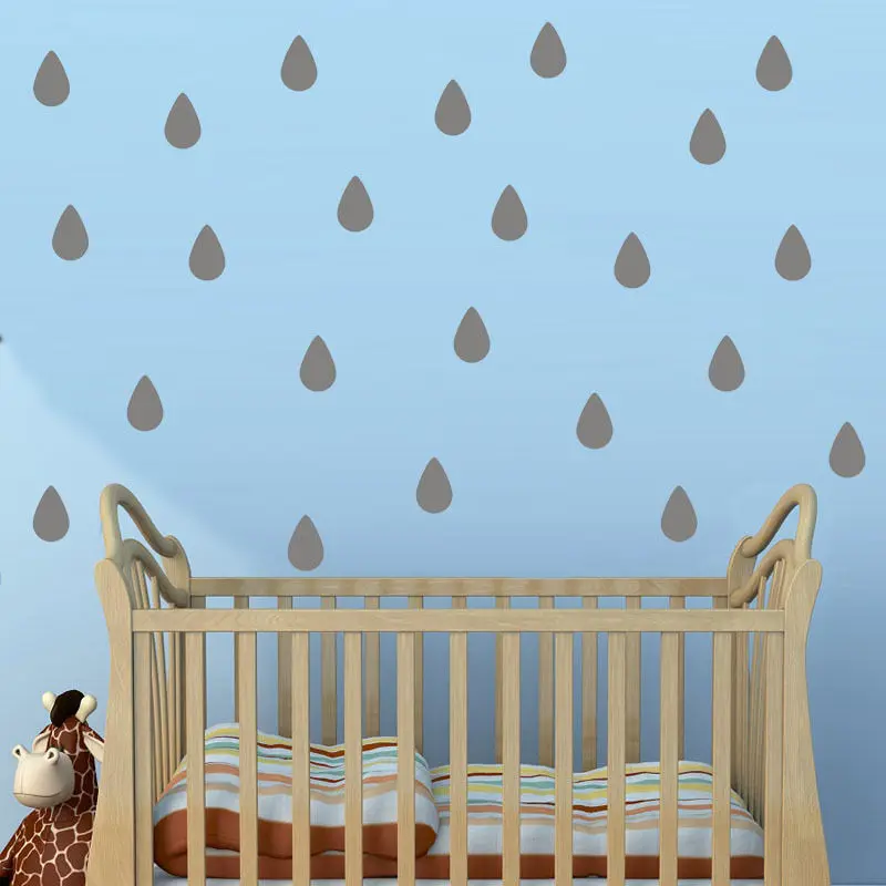 قطرات مجموعة من 30 قطع diy الطفل غرفة لاصق لطيف الاطفال نوم جدار الفن جدارية صائق الفينيل نمط المنزل SYY129