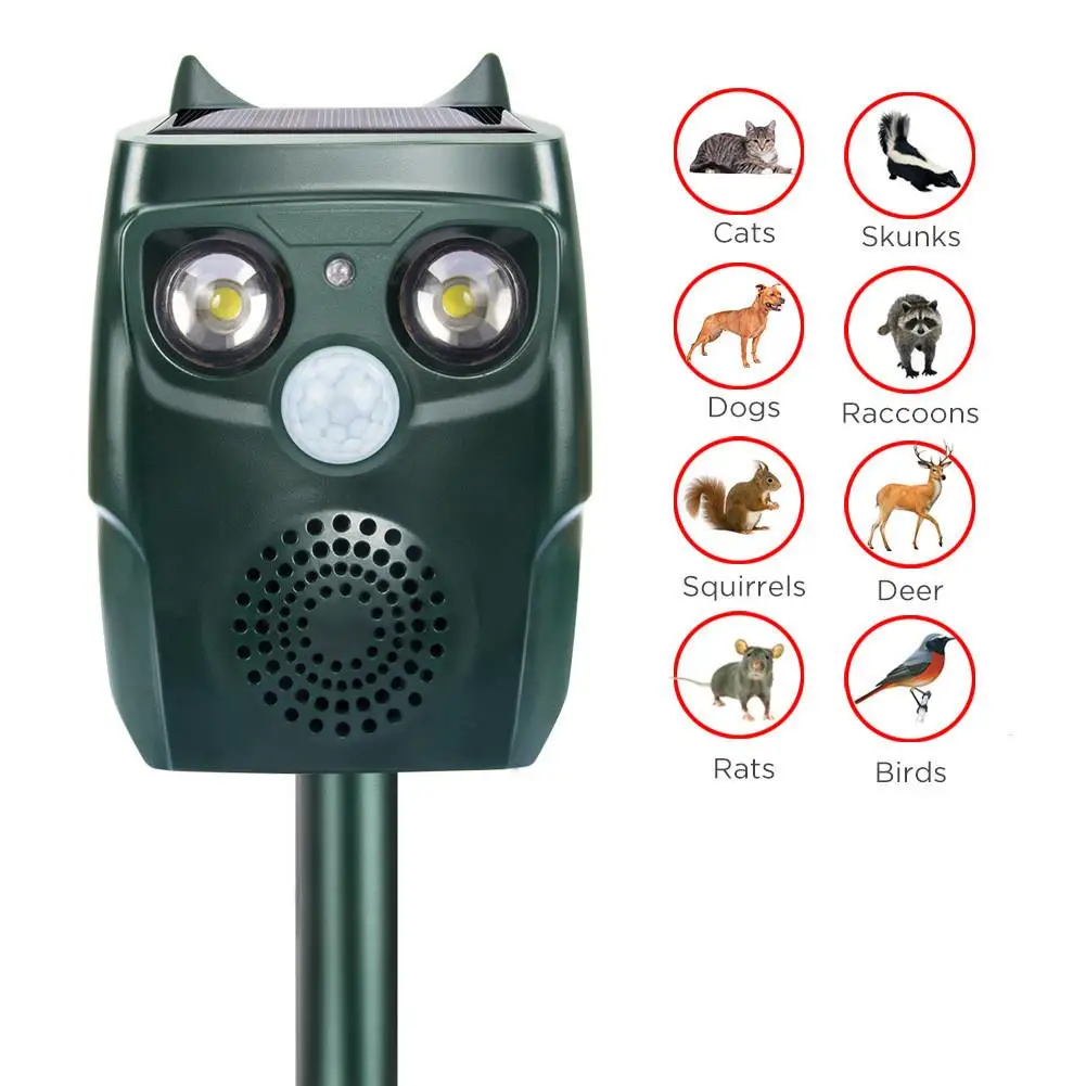 

Waterproof Ultrasonic Drive Repellent Outdoor Plug Dog The Solar-driven For Cat Animal Wild Camping Anti-theft Anti-thief Alarm