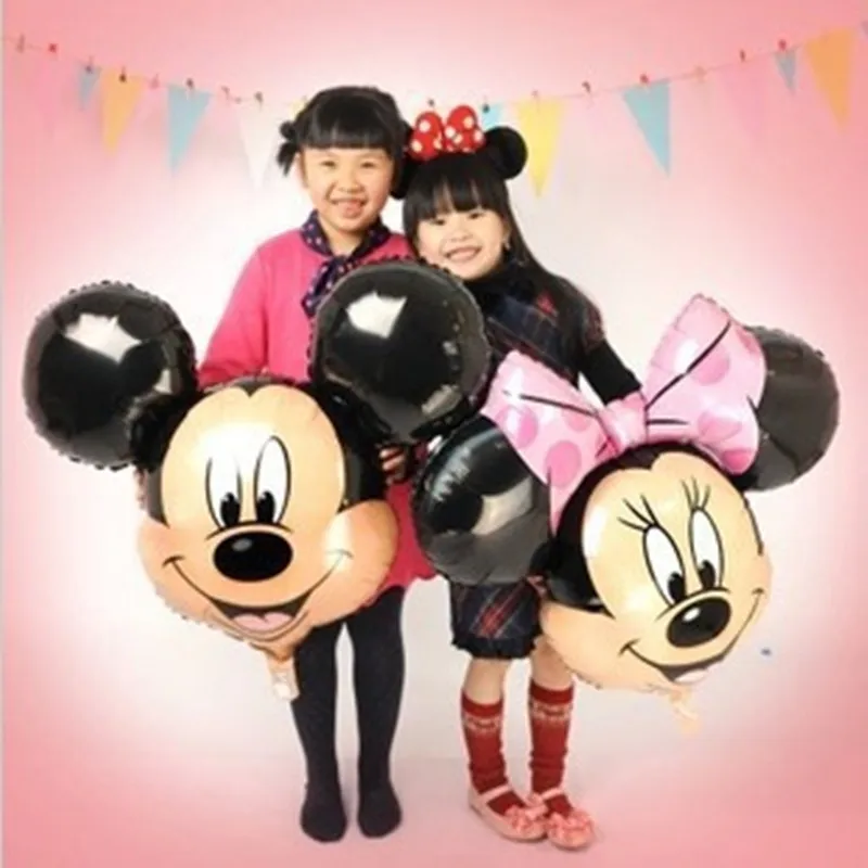 

PHLUMY Free shipping aluminum balloons Minnie Mickey head balloon decorations children's toys birthday present