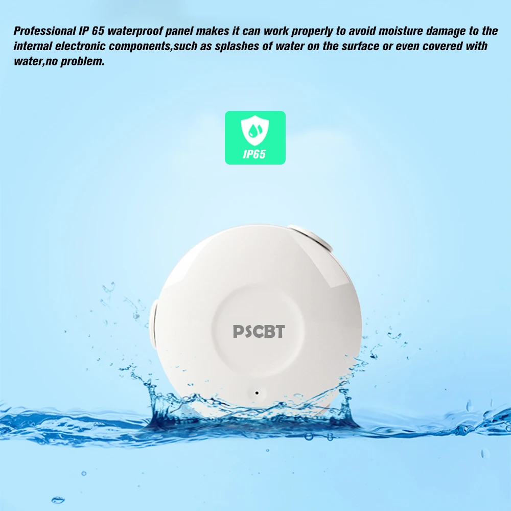 

PSCBT WIFI Water Leak Sensor Alarm Detector