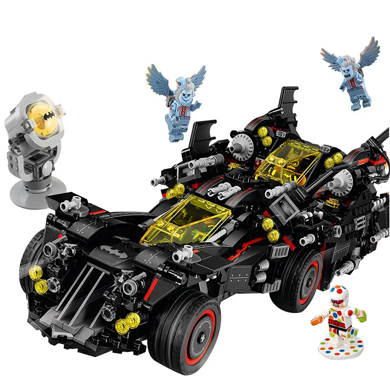 

1496pcs New super heroes Batman movie diy Building Block Ultimate Batmobile legoing figures Model Bricks Toy for kids gift