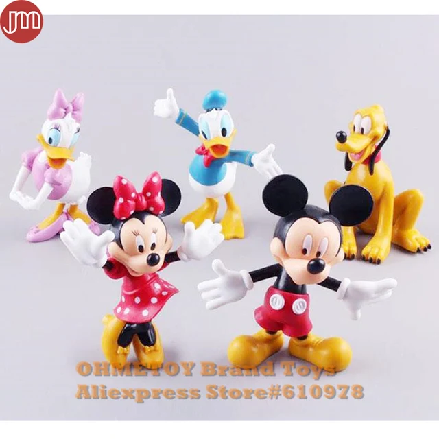 ohmetoy 5pcs mickey minnie mouse donald duck daisy pluto dog action