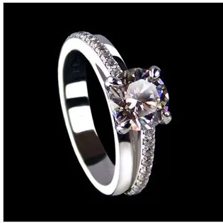 

Solid 585 White Gold Alvika 1Ct Synthetic Diamonds Jewelry Valentine Birthday Gift Quality Fulfilling Engagemnt Rings for Bride