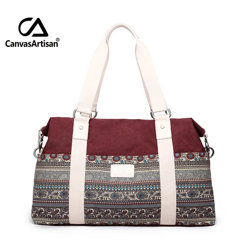 Canvasartisan Женская Vintage Style hangbags Tote Многофункциональный Холщовый мешок путешествия ручной клади большой capacticy сумки на плечо